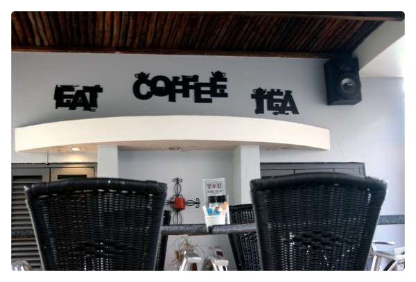eat coffee tea signage