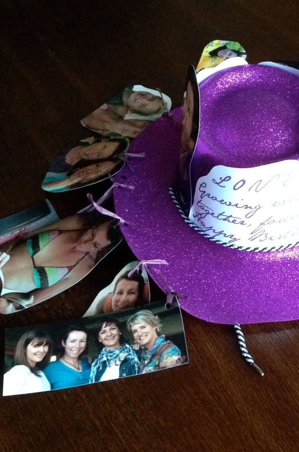 One of mom's friends went to the effort of making a personalised fun hat