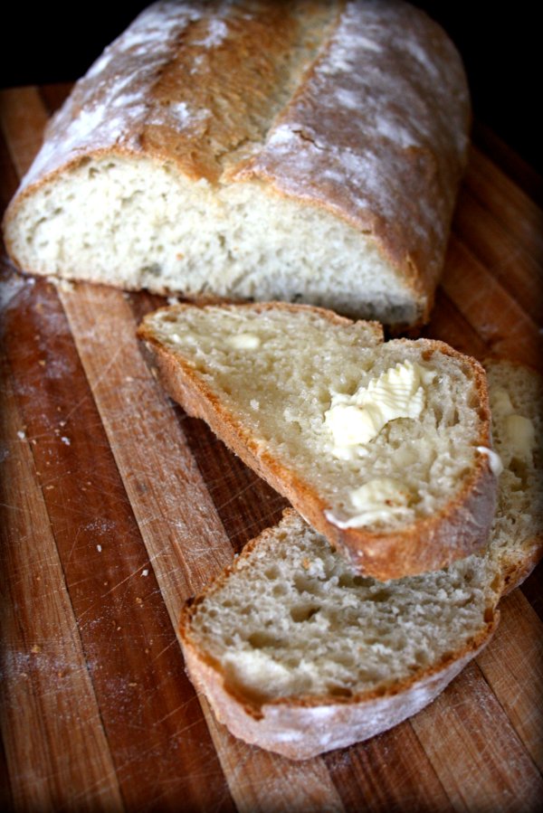 Perfect buttered bread
