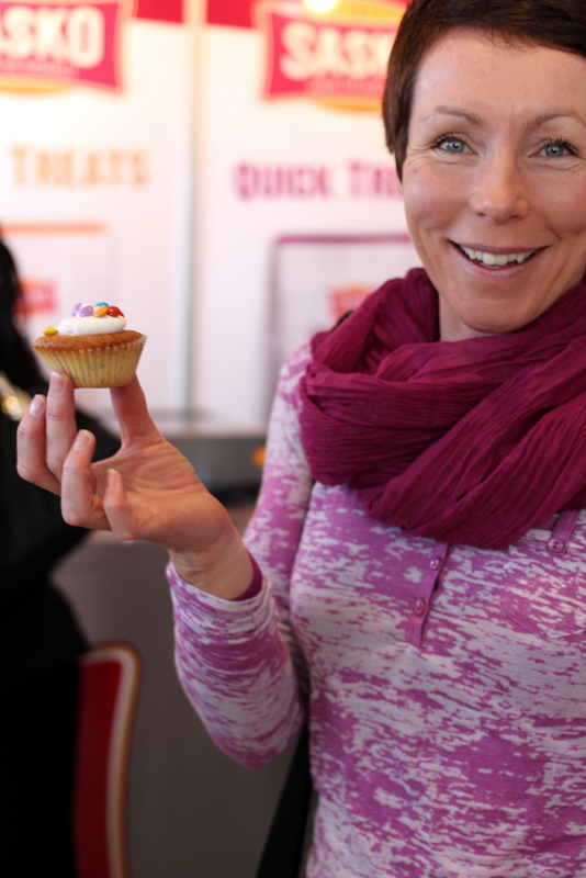 Mom and her cupcake